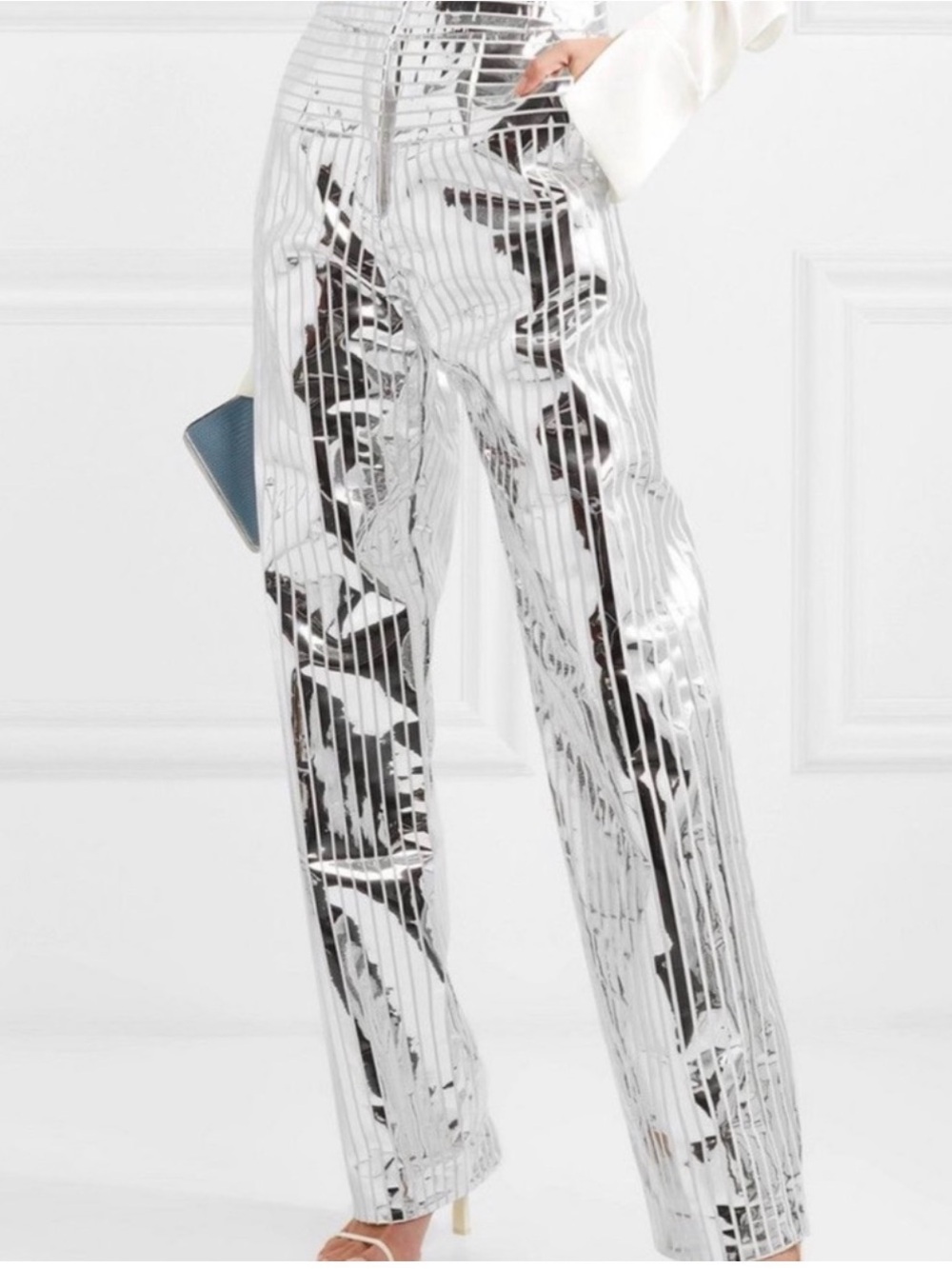 Matériel Space Metallic Coated Crepe Pants